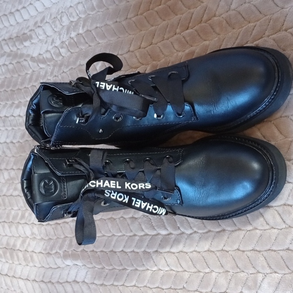 MICHAEL Michael Kors Black Combat Boots